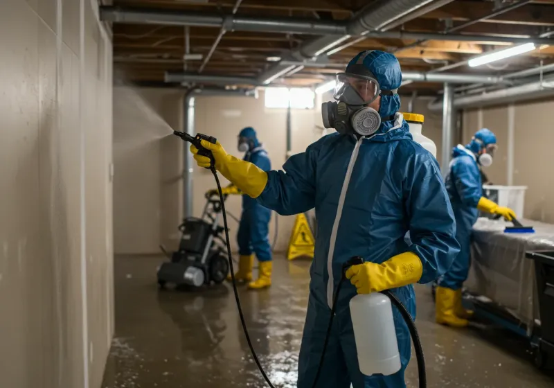 Basement Sanitization and Antimicrobial Treatment process in Georgetown, OH